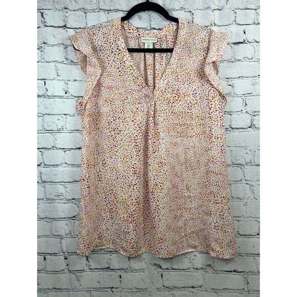 Adrienne Vittadini Sleeveless Blouse, Confetti Dot Print - Picture 2 of 5